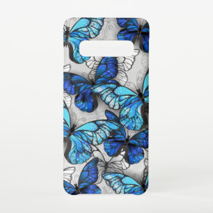 Composition of White and Blue Butterflies Samsung Galaxy Case