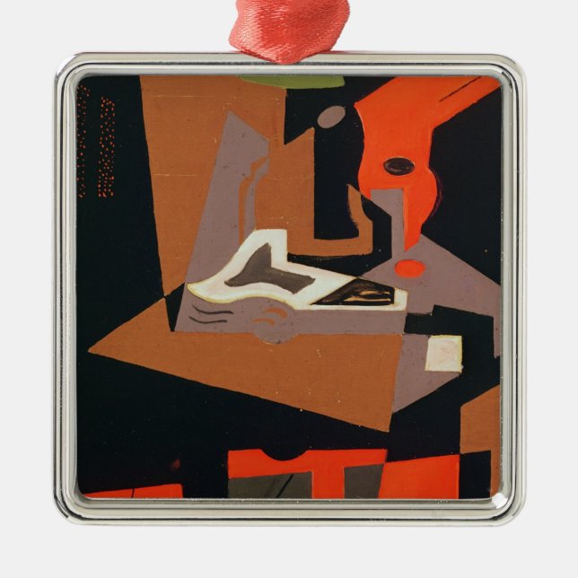 Composition (oil on canvas) metal ornament (Front)