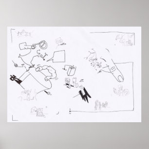 Composition Surreal Drawings Colouring L Poster 2