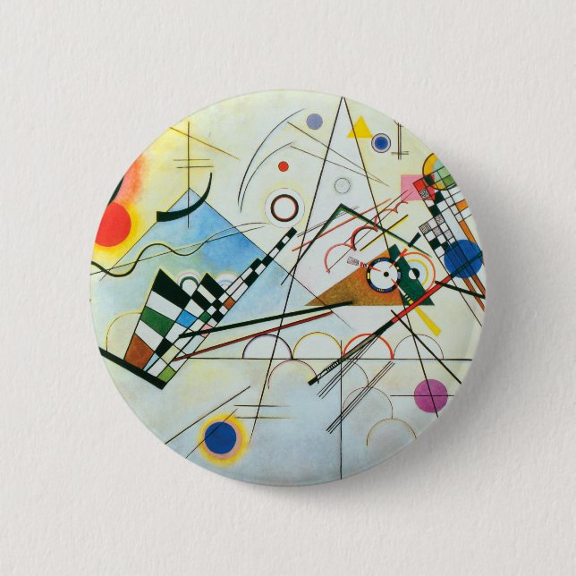 Composition VIII by Wassily Kandinsky 2 Inch Round Button (Front)