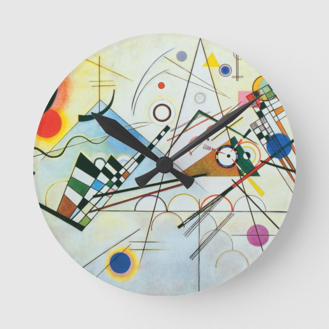 Composition VIII by Wassily Kandinsky Round Clock (Front)