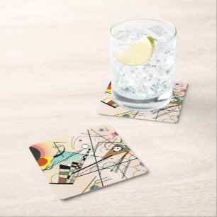 Composition VIII by Wassily Kandinsky Square Paper Coaster