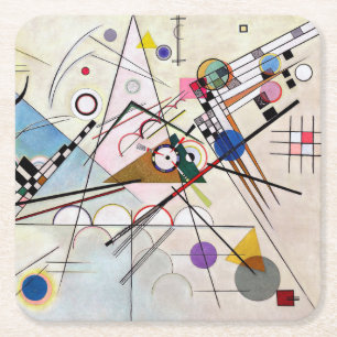 Composition VIII, Wassily Kandinsky Square Paper Coaster