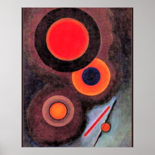 Composition with Circles and Lines Canvas Print