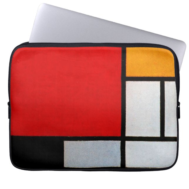 Composition with Large Red Plane Laptop Sleeve (Front)