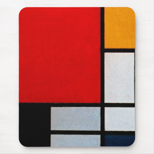 Composition with Large Red Plane Mouse Pad (Front)