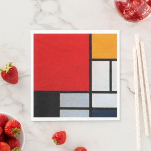 Composition with Large Red Plane Napkin