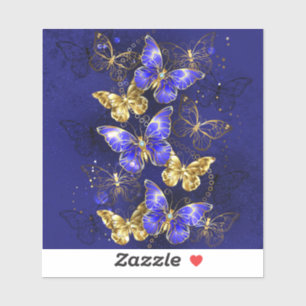 Composition with Sapphire Butterflies