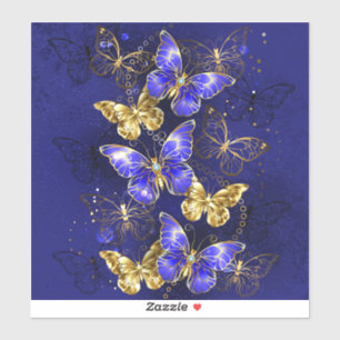 Composition with Sapphire Butterflies