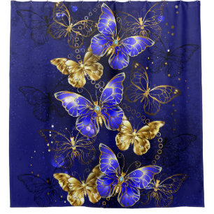 Composition with Sapphire Butterflies