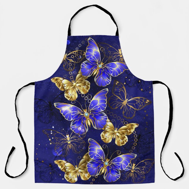 Composition with Sapphire Butterflies Apron (Front)