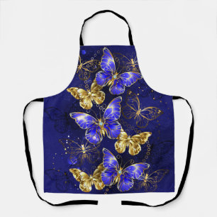 Composition with Sapphire Butterflies Apron