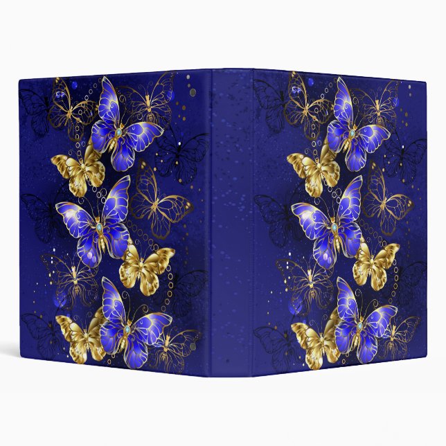 Composition with Sapphire Butterflies Binder (Background)
