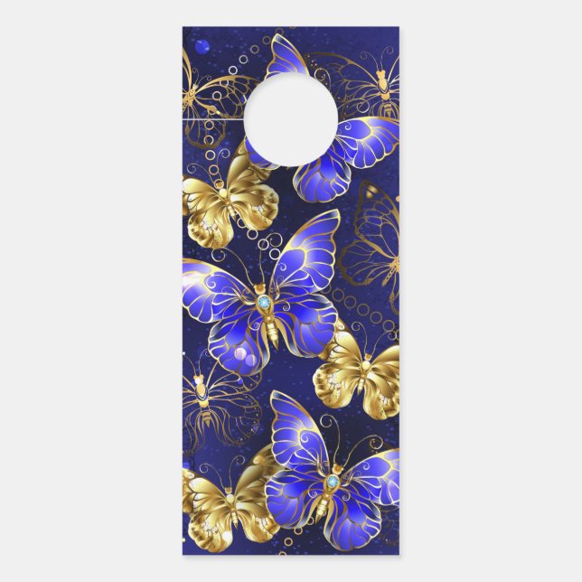 Composition with Sapphire Butterflies Door Hanger (Front)