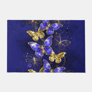Composition with Sapphire Butterflies Doormat