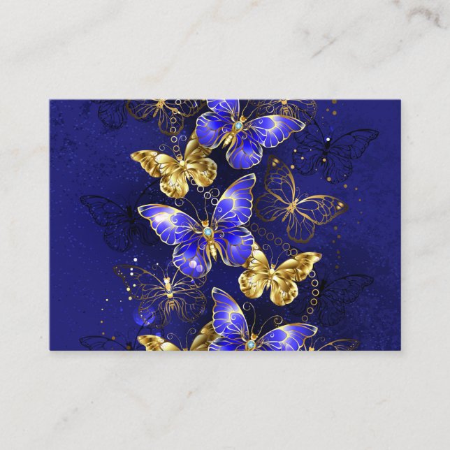 Composition with Sapphire Butterflies Enclosure Card (Front)