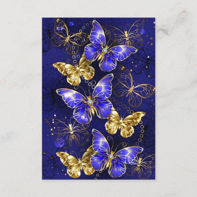 Composition with Sapphire Butterflies Enclosure Card (Front)