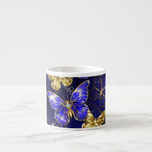 Composition with Sapphire Butterflies Espresso Cup