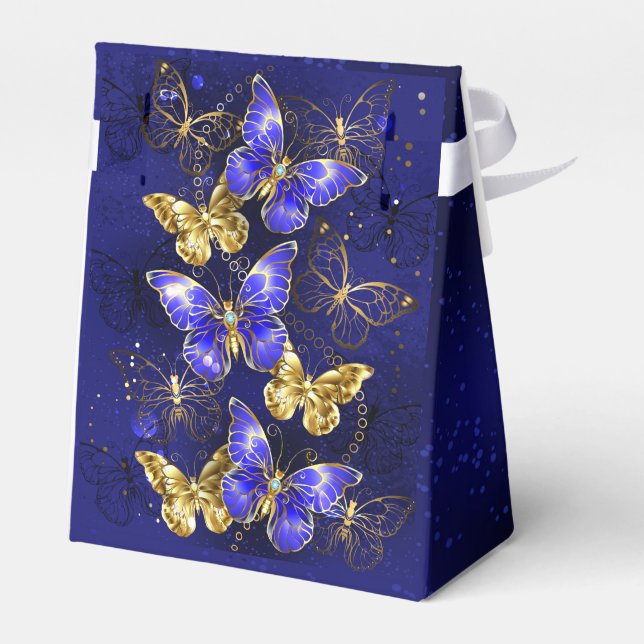 Composition with Sapphire Butterflies Favor Box (Back Side)