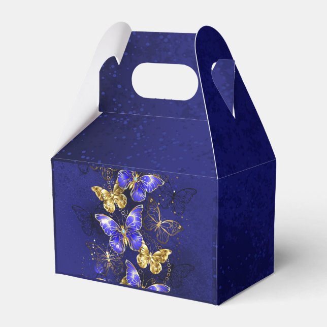 Composition with Sapphire Butterflies Favor Box (Front Side)