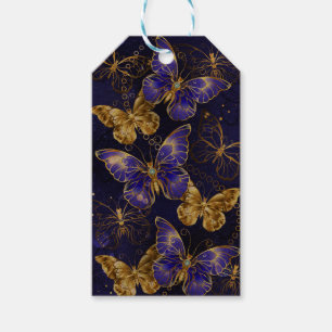 Composition with Sapphire Butterflies Gift Tags