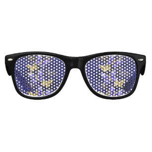 Composition with Sapphire Butterflies Kids Sunglasses