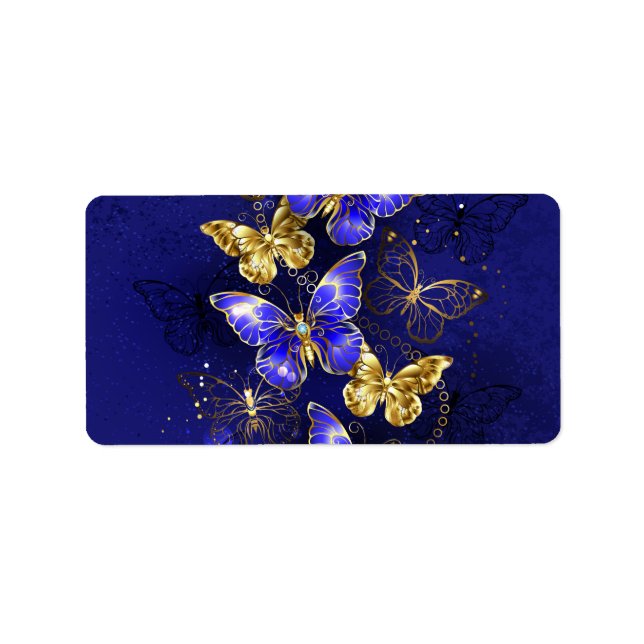 Composition with Sapphire Butterflies Label (Front)