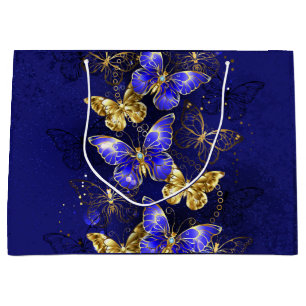 Composition with Sapphire Butterflies Large Gift Bag
