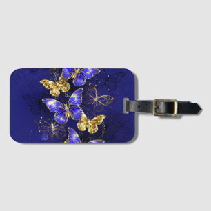 Composition with Sapphire Butterflies Luggage Tag