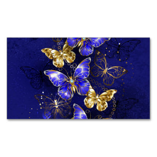 Composition with Sapphire Butterflies Magnetic Business Card