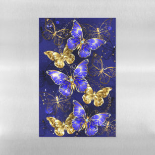 Composition with Sapphire Butterflies Magnetic Dry Erase Sheet