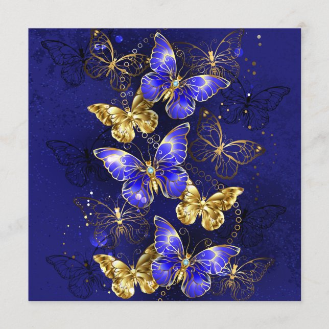Composition with Sapphire Butterflies Menu (Front)