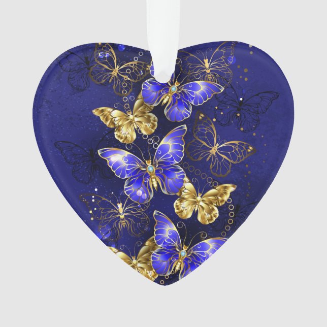 Composition with Sapphire Butterflies Ornament (Front)