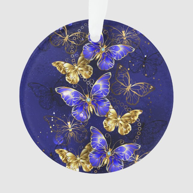 Composition with Sapphire Butterflies Ornament (Front)