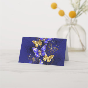 Composition with Sapphire Butterflies Place Card