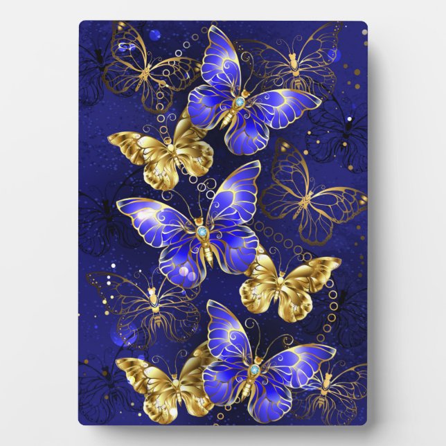 Composition with Sapphire Butterflies Plaque (Front)