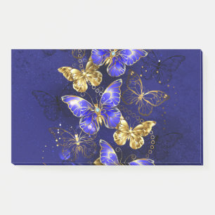 Composition with Sapphire Butterflies Post-it Notes