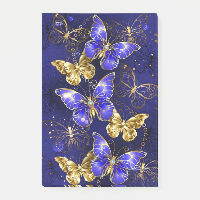 Composition with Sapphire Butterflies Post-it Notes (Front)
