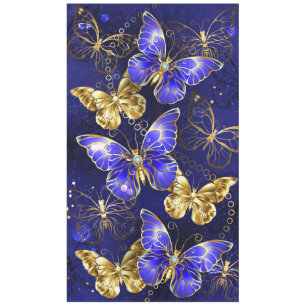 Composition with Sapphire Butterflies Tablecloth