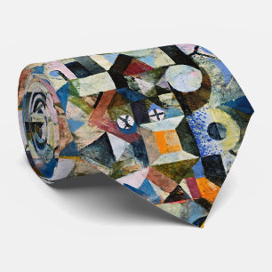 Composition with the Yellow Half-Moon and the Y Tie