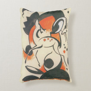 Composition with Two Deer by Franz Marc Accent Pillow
