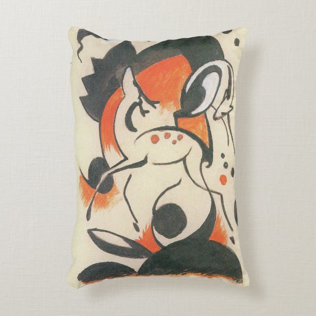 Composition with Two Deer by Franz Marc Accent Pillow (Front(Vertical))