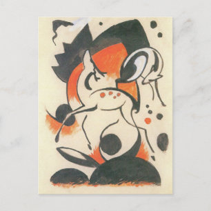 Composition with Two Deer by Franz Marc Postcard