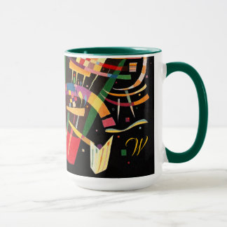 Composition X Biomorphic Abstraction Art Monogram Mug