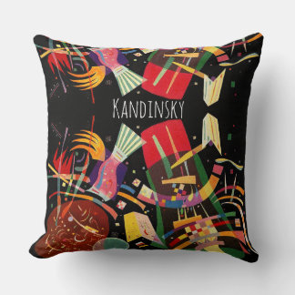 Composition X Biomorphic Abstraction Custom Name Throw Pillow