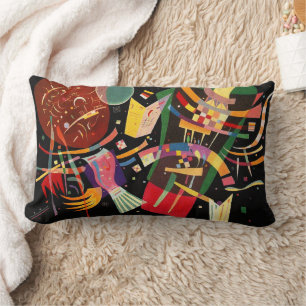 Composition X Biomorphic Abstraction - Kandinsky Lumbar Pillow