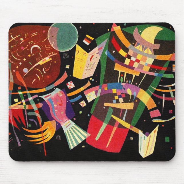 Composition X Biomorphic Abstraction -  Kandinsky Mouse Pad (Front)