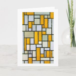Composition Yellow and Gray, Mondrian Card