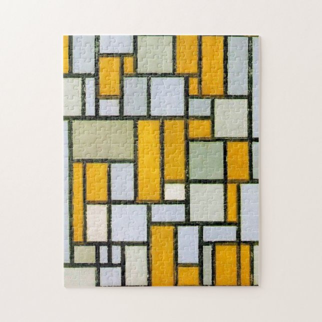 Composition Yellow and Grey, Mondrian Jigsaw Puzzle (Vertical)