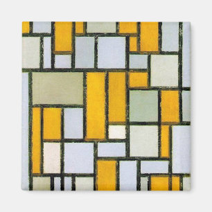 Composition Yellow and Grey, Mondrian Magnet